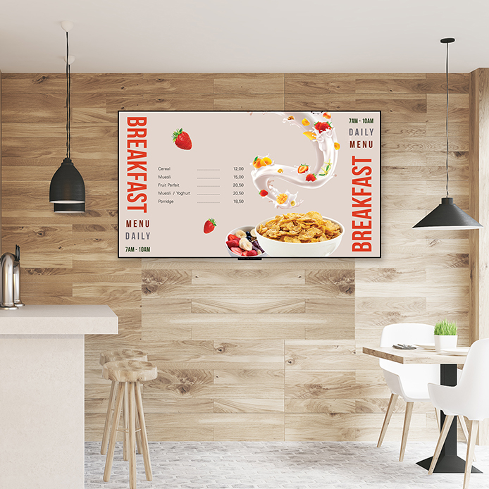 digital signage breakfast johannesburg south africa