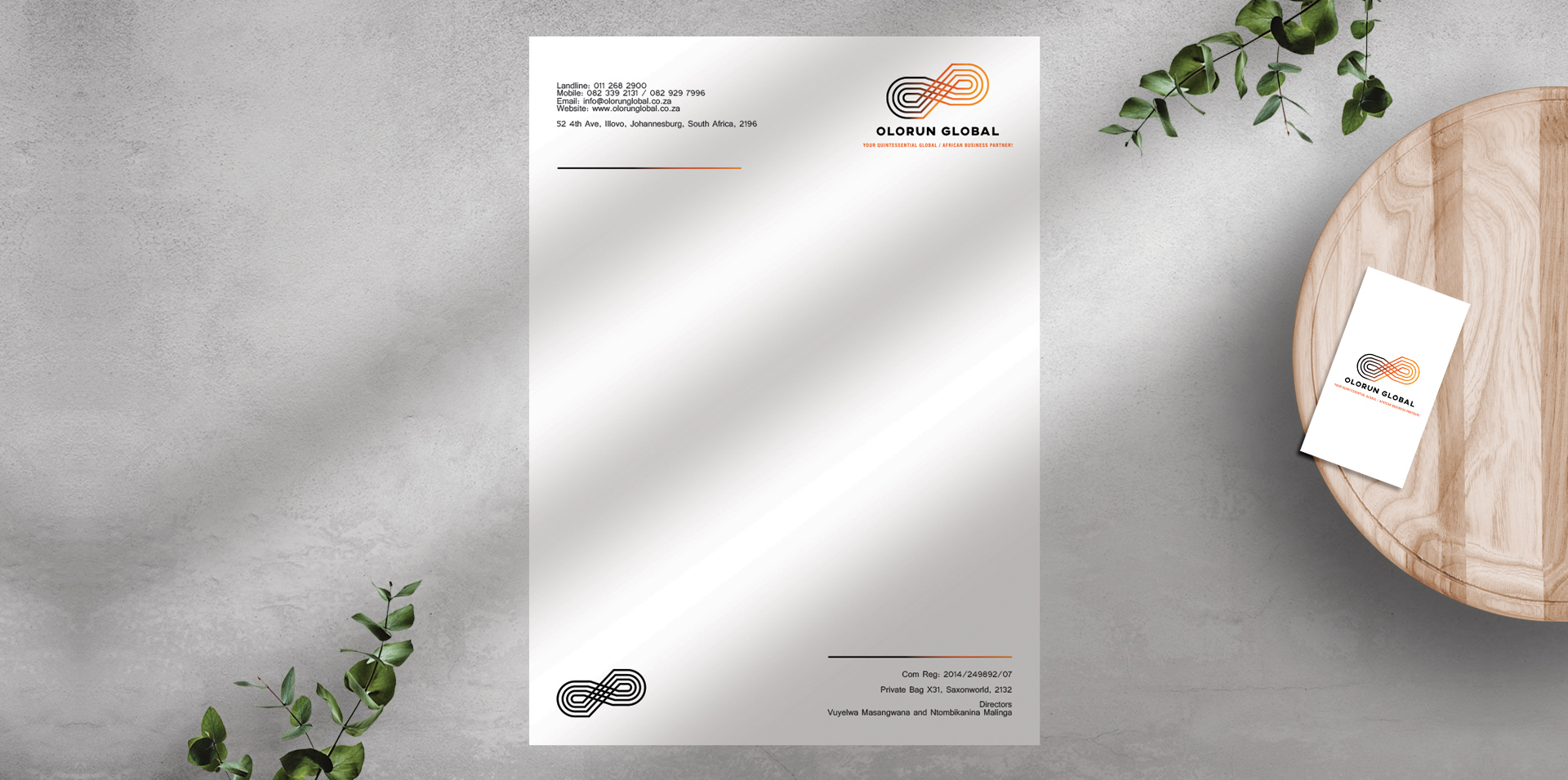 letterhead design business card design south africa