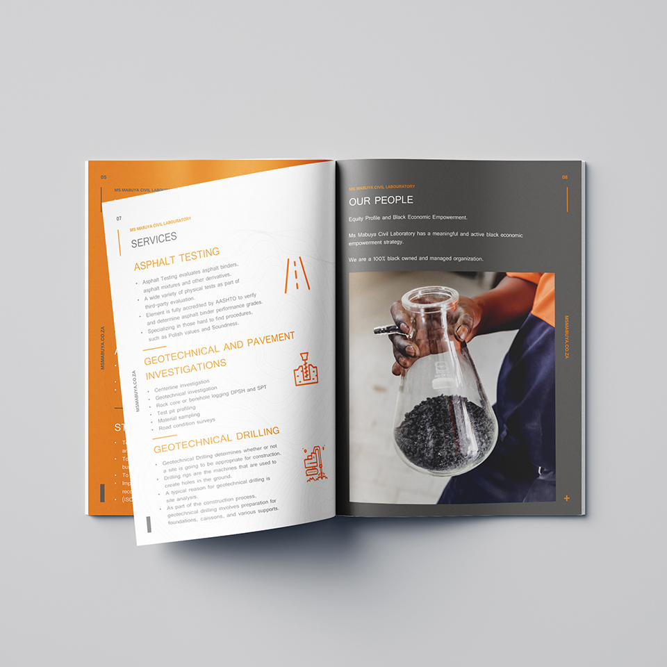 Civil Engineering Company Profile Design and Layout Design