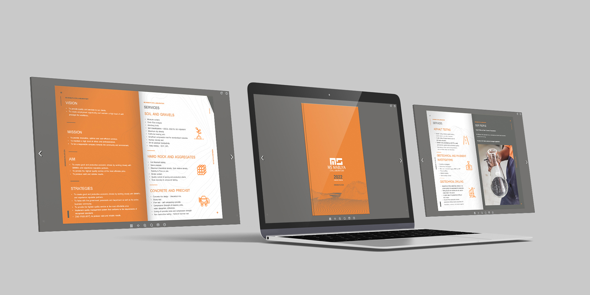Civil Laboratory Print and Digital Company Profile Design Design