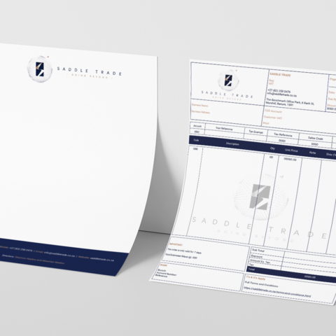 saddle trade letterhead design johannesburg invoice design 05