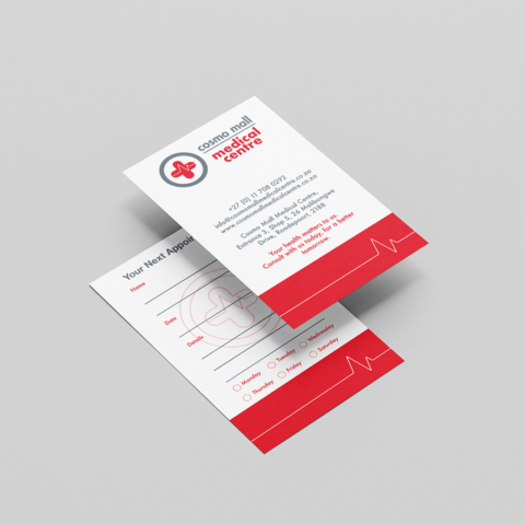 medical appointment card design