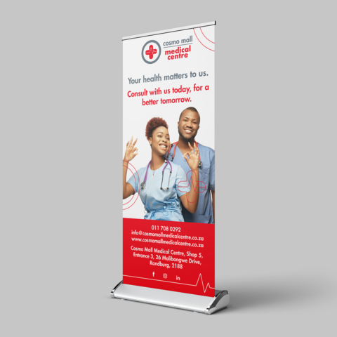 medical print and design pull up banner