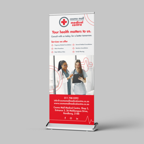 medical print pullup banner design