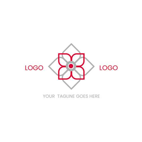 Geometric Flower Logo Design