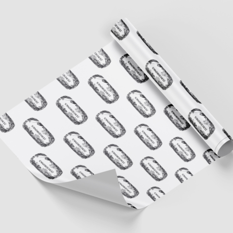 logo design on wrapping paper