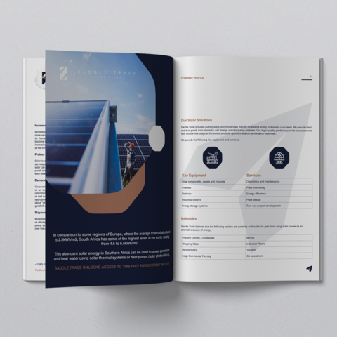 solar energy company southafrica profile inner page design south africa