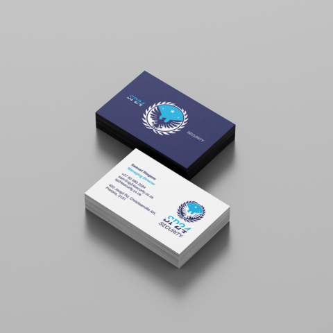 security company profile and businesss cards design south africa