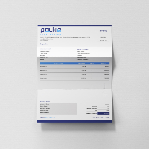 corporate identity stationery mining procurement and logistics south africa invoice 05