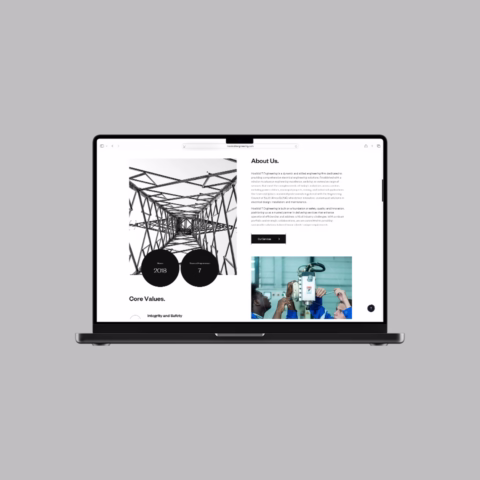 Electrical engineering website and company profile design south africa 08