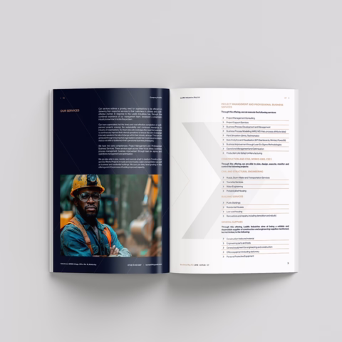 company profile design and layout project management business services construction and civil engineering all provinces in south africa 07